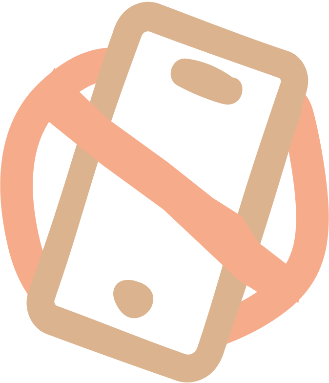 Smartphone mit Verbotssymbol – Digital Detox und Entspannung